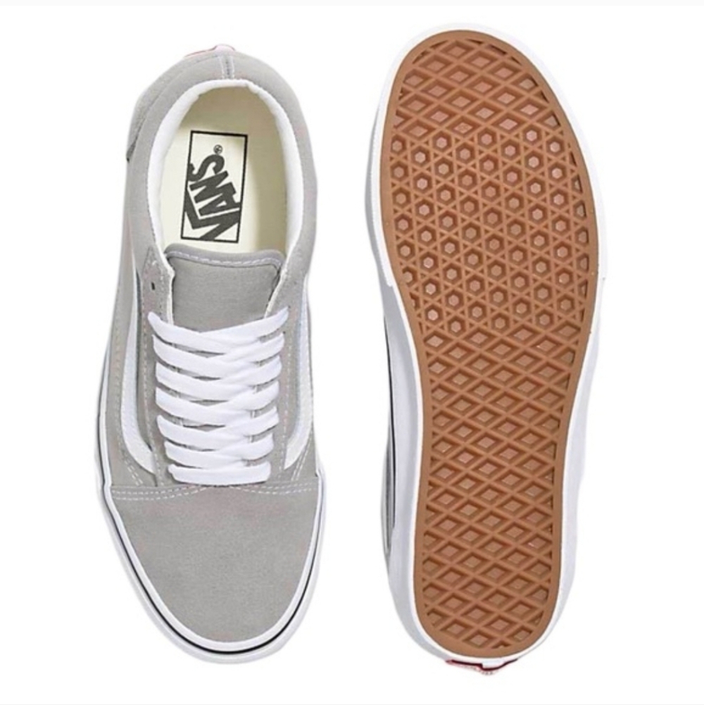 VANS Off The Wall Old Skool Gray Dawn/True White #VN0A38G1UKX, US Men 8 Wm 9.5 - Picture 3 of 12
